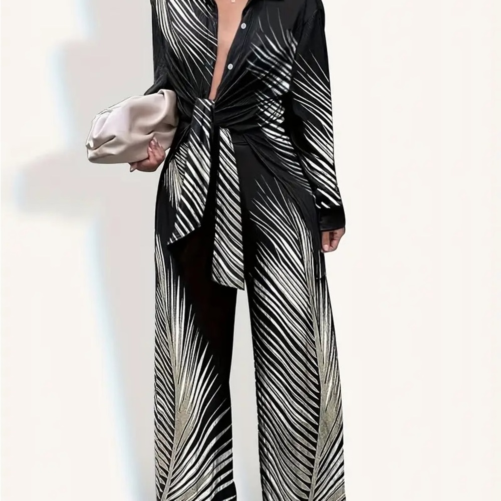 Elegant Black and White Jumpsuit